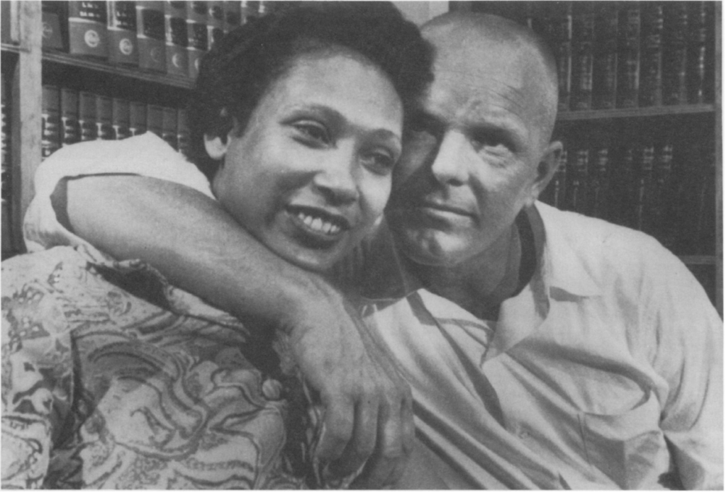 Mildred and Richard Loving at their news conference on 12 June 1967, the day the U.S. Supreme Court ruled unanimously in their favor.